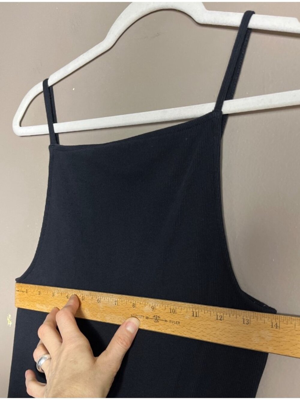 Old Navy Dress Minimalist Midi Spaghetti Strap Rib Knit Basic Layers Cami Wom S - Picture 4 of 8